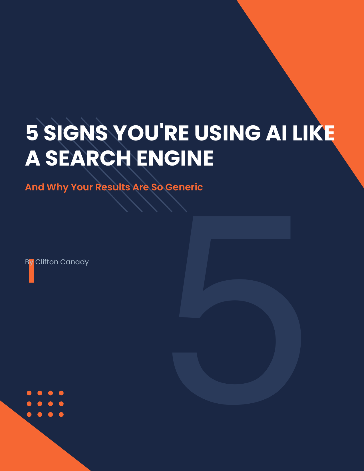 Cover of the Five Signs You Need an AI Search Engine PDF guide.